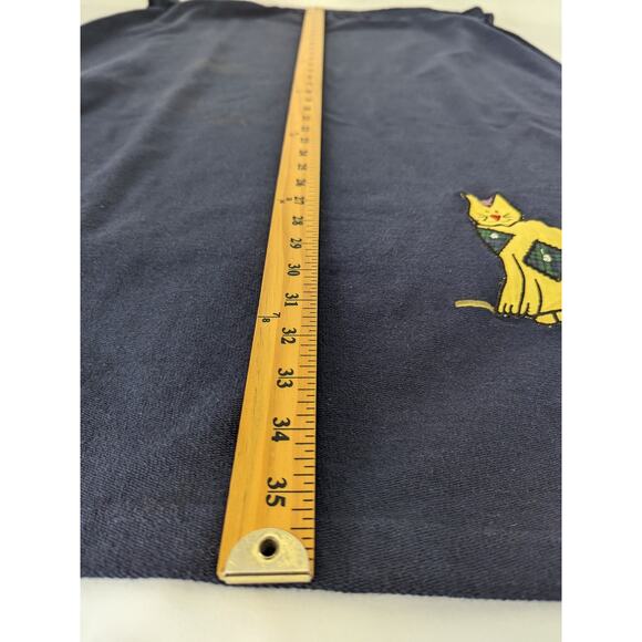 Quacker Factory Womens Blue Pull-on Embroidered Cat Skirt Teacher Size 1X VTG - Picture 5 of 7